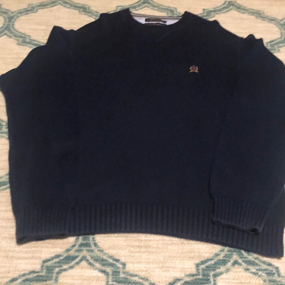 Men’s Tommy Hilfiger sweater, vintage 90’s XL Navy